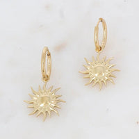 Boucles d’oreilles Hélios dorées - Soleil doré & acier inoxydable - Hersée Hersée Hersée Paris 9