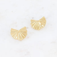 Boucles d'oreilles Chloris Feuille dorée Hersée Hersée Paris 9