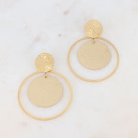 Boucles d'oreilles Phégée martelé doré Hersée Hersée Paris 9