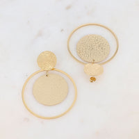 Boucles d'oreilles Phégée martelé doré Hersée Hersée Paris 9