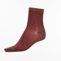 Chaussettes Chevron Bordeaux et Or Maison Broussaud Hersée Paris 9