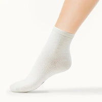 Chaussettes Maille Ajourée Ecru Laine et Soie Maison Broussaud Hersée Paris 9