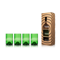 Coffret 4 verres recyclés vert bouteille 33cl Rebottled Hersée Paris 9