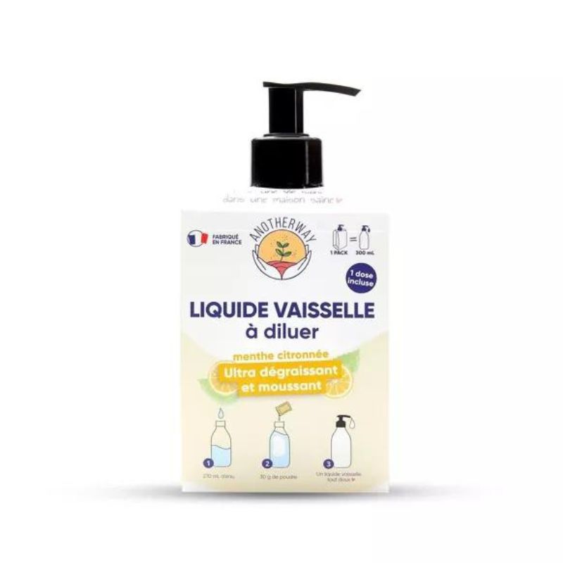 Liquide Vaisselle naturel diluer - Flacon et recharge - Anotherway Herse - boutique coresponsable Paris 9me Liquide Vaisselle naturel diluer - Flacon et recharge - Anotherway Herse - boutique coresponsable Paris 9me