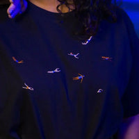 T-shirt Nageurs brodés Bleu Marine Lundi au soleil Hersée Paris 9