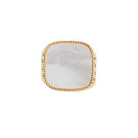 Bague Nérée dorée - Pierre naturelle & finition martelée - Hersée Hersée Hersée Paris 9