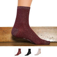 Chaussettes Chevron Bordeaux et Or Maison Broussaud Hersée Paris 9