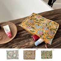 Pochette matelassée en coton imprimé main - Bonheur du Jour Paris