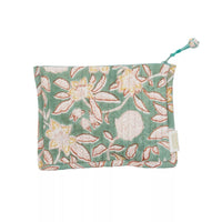 Pochette matelassée en coton imprimé main - Bonheur du Jour Paris