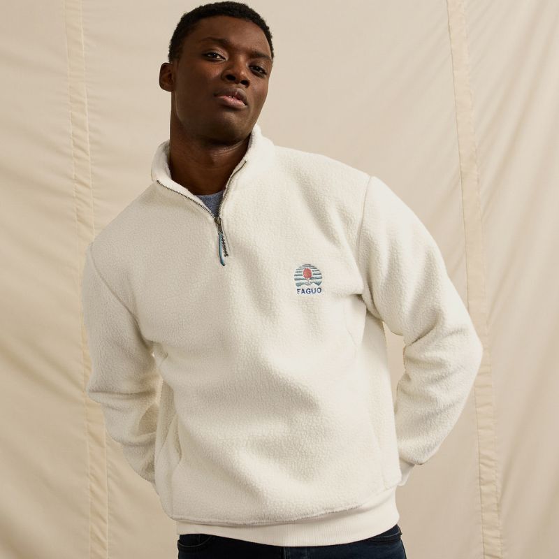 Polaire Aubiac homme sherpa recyclée col camionneur zippé Faguo