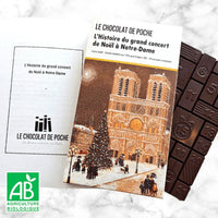 Grande Tablette-livre de l'Avent et de Noël « L’Histoire du grand concert de Noël à Notre-Dame » - chocolat noir 74 % bio pain d’épices - Le Chocolat de Poche Le Chocolat de Poche Hersée Paris 9