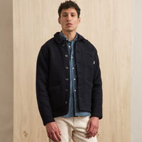 Veste Lorge homme laine mélangée boutonnée - Faguo Faguo Hersée Paris 9