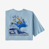 T-shirt Patagonia M's PYP Trash Coast Responsibili-Tee Fin Blue - Bleu ciel Patagonia Hersée Paris 9