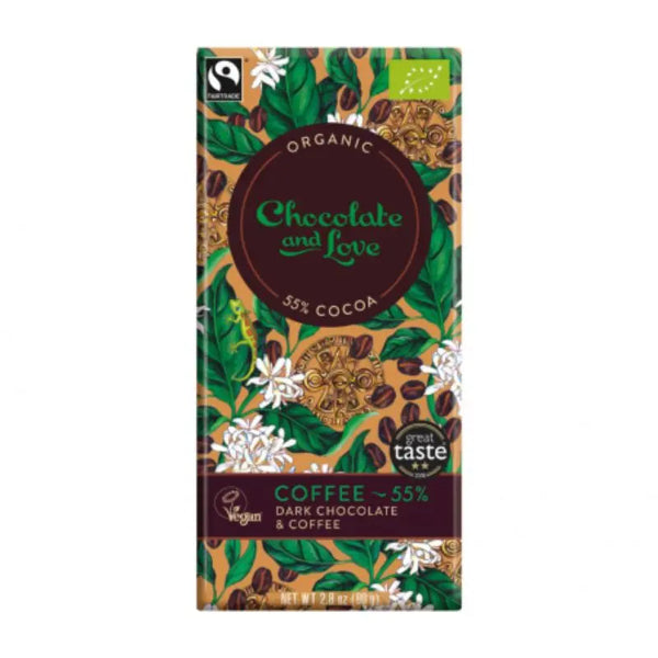 Tablette Chocolat Noir 55% et Café Bio Vegan Chocolate & Love Hersée Paris 9