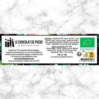 Tablette chocolat noir 74% au géranium Bourbon BIO - La langage des fleurs et des choses muettes - Baudelaire Le Chocolat de Poche Hersée Paris 9