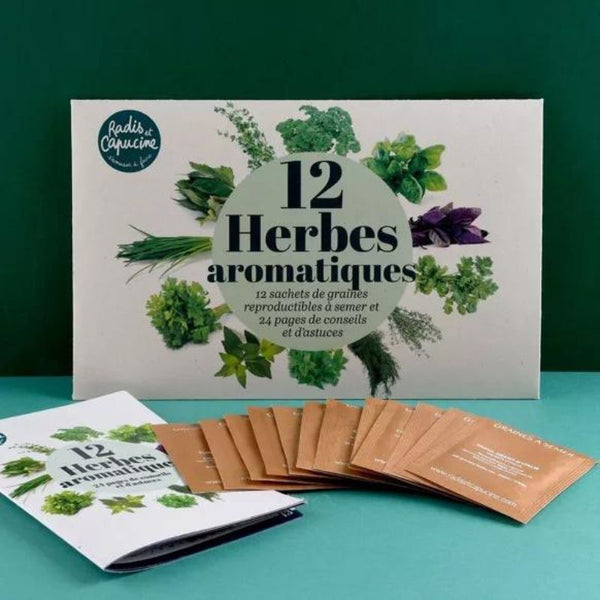 Coffret 12 sachets graines Herbes Aromatiques Radis et Capucine Hersée Paris 9