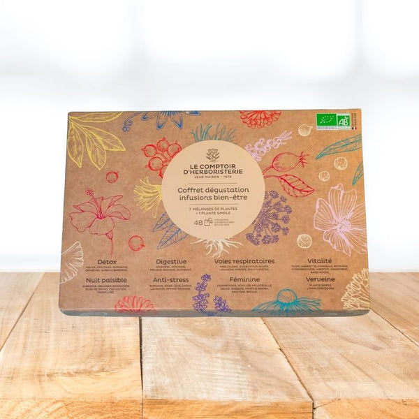 Coffret Dégustation Bio – 48 Infusettes d’Infusions Naturelles - Comptoir d'Herboristerie Comptoir d'Herboristerie Hersée Paris 9