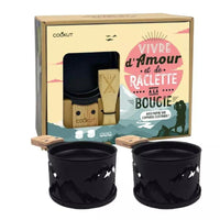 Coffret Raclette à la bougie Lumi 2 personnes Montagne Noir Vivre d'amour et de raclette Cookut Hersée Paris 9