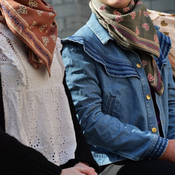 Foulard Indien Cœur Sauvage coton - Bonheur du Jour Paris Bonheur du Jour Paris Hersée Paris 9