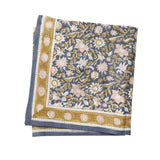 Foulard Indien fleurs indiennes Azur Blue coton - Bonheur du Jour Paris Bonheur du Jour Paris Hersée Paris 9