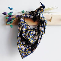 Foulard Indien fleurs indiennes Azur Blue coton - Bonheur du Jour Paris Bonheur du Jour Paris Hersée Paris 9