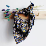 Foulard Indien fleurs indiennes Azur Blue coton - Bonheur du Jour Paris Bonheur du Jour Paris Hersée Paris 9