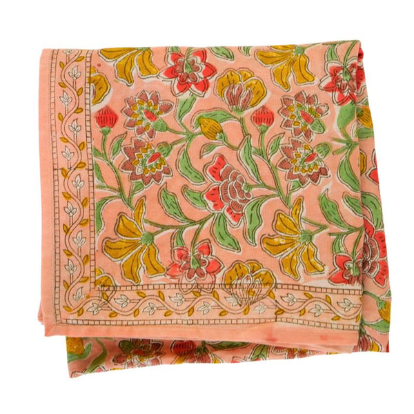 Foulard Indien fleurs indiennes Bohemian Rose coton - Bonheur du Jour Paris Bonheur du Jour Paris Hersée Paris 9