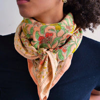 Foulard Indien fleurs indiennes Bohemian Rose coton - Bonheur du Jour Paris Bonheur du Jour Paris Hersée Paris 9