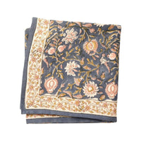 Foulard Indien fleurs indiennes Miraj Indigo coton - Bonheur du Jour Paris Bonheur du Jour Paris Hersée Paris 9