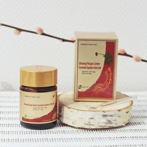 Ginseng Rouge Coréen Concentré Extra Gold - 150mg De Saponines - Santé Nat Santé Nat Hersée Paris 9