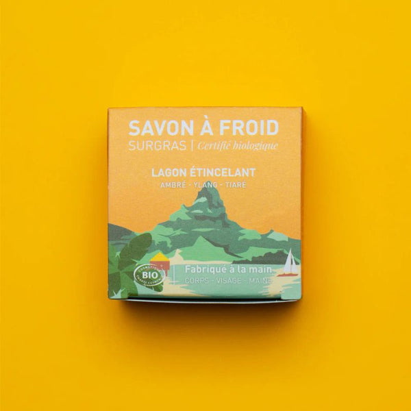 Savon Lagon Étincelant - Saponification à froid surgras 90g Bio - Atelier Populaire Atelier Populaire Hersée Paris 9