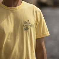 T-shirt Broderie Le Sud Faguo en coton recyclé jaune Faguo Hersée Paris 9