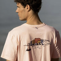 T-shirt Le Port Faguo en coton recyclé rose pâle Faguo Hersée Paris 9