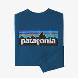 T-shirt Manche Longue Patagonia P-6 Logo Responsibili-Tee Wavy Blue Bleu Patagonia Hersée Paris 9