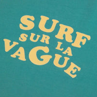 T-shirt Surf sur la vague coton recyclé Bleu Turquoise Faguo Hersée Paris 9