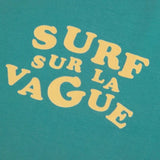 T-shirt Surf sur la vague coton recyclé Bleu Turquoise Faguo Hersée Paris 9