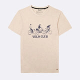 T-shirt Vélo Club coton recyclé Beige chiné Faguo Hersée Paris 9