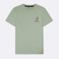 T-shirt Broderie Sans Pression Flamant rose Faguo en coton recyclé vert clair Faguo Hersée Paris 9