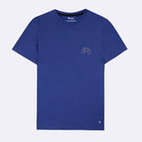 T-shirt Broderie Vélo Faguo en coton recyclé bleu indigo Faguo Hersée Paris 9