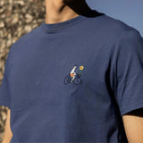 T-shirt Broderie Vélo Tournesol Faguo en coton recyclé bleu Faguo Hersée Paris 9