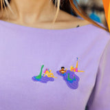 T-shirt Gang de dinos Badass Violet Lilas Lundi au Soleil Lundi au soleil Hersée Paris 9