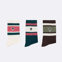 Trio de Chaussettes de Sport en coton Beige Vert & Marron foncé - Faguo Faguo Hersée Paris 9