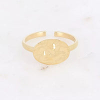 Bague Aella ovale martelé doré Hersée Hersée Paris 9