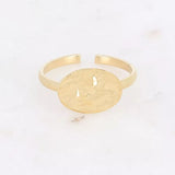Bague Aella ovale martelé doré Hersée Hersée Paris 9