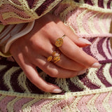 Bague Aella ovale martelé doré Hersée Hersée Paris 9