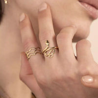 Bague Pythia Serpent doré Hersée Hersée Paris 9