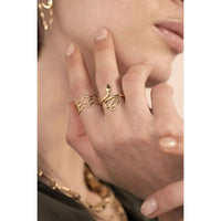 Bague Pythia Serpent doré Hersée Hersée Paris 9