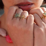Bague Styx dorée - Motif graphique & acier inoxydable - Hersée Hersée Hersée Paris 9
