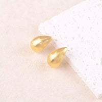 Boucles d’oreilles Naïade gouttes brossées dorées Hersée Hersée Paris 9
