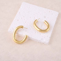 Boucles d’oreilles Phoebe créoles bombées brossées dorées Hersée Hersée Paris 9